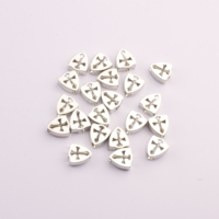 Perles en alliage en forme de coquille 12*14 mm, trou de 5 mm pour la fabrication de chapelets en paracorde