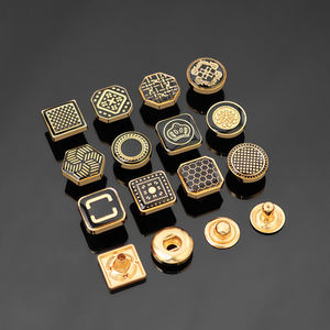 KUNSHUO <b>Button</b> Factory Clothing Men Shirt Zinc Alloy Custom Pattern Logo Metal Thobe Four Part Snap <b>Button</b> for Thobe Clothes - Product Image 2