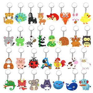 พวงกุญแจโลหะผสมสังกะสีรูปสัตว์การ์ตูนสุดสร้างสรรค์ - โมเดลสัตว์ขนาดใหญ่สำหรับแขวนกระเป๋า อุปกรณ์เสริมสำหรับกุญแจ - Product Image 1