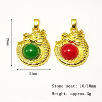 Pendentifs multi-formes en résine incrustée, breloques assorties Dragon et Abaque, style chinois, accessoires de bijouterie simples et tendance