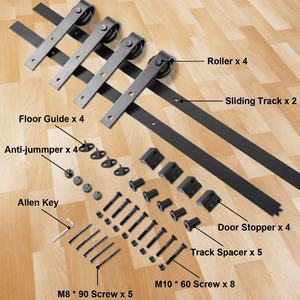 WEKIS 6.6フィート炭素鋼CE FSC認証モダンインテリア頑丈なスライド式ハードウェアレール吊り下げトラック納屋ドアハードウェアキット - Product Image 3
