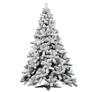 Duoyou Factory Custom Home Decoration Pre-Lit Ornaments White Green Artificial Xmas Santa Claus Christmas Tree