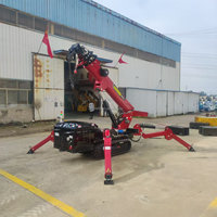 Mini-grue araignée à batterie avec ventouse, élévateur de panneaux sur chenilles pour projets intérieurs à faible bruit, certifiée CE