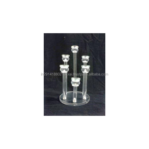 MHQ-2577 Unique <b>Crystal</b> Arms Candelabra New Design Wedding Table Candle <b>Stand</b> Centerpiece Decorations - Product Image 3