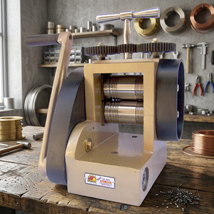 Eagle Jewellery Machinery Steel <b>Rolling</b> Mill Model 64.0413 Compact Premium 89mm Roll 23kg Gujarat Jewelry Making Supplies <b>Kit</b> - Product Image 3