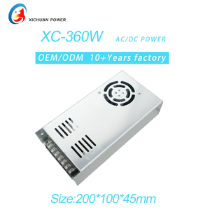 AC-<span class=keywords><strong>DC</strong></span> tahan suhu tinggi 360W 12V 30A suplai daya LED tunggal peralatan kontrol otomasi industri - Product Image 2