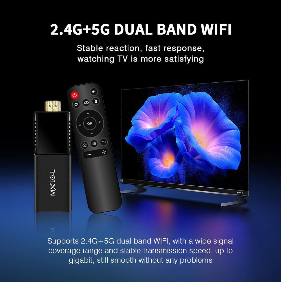 2025 TV Stick Android 13 MX10 - Portable Smart 4K TV Box