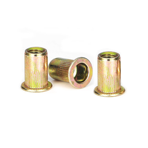 Remache Plano Personalizado de Acero, Latón y Aluminio de 10 mm, M4, <span class=keywords><strong>M5</strong></span>, M20, M8, M3, M12, Galvanizado, con Rosca - Product Image 2
