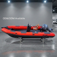 Bateau pneumatique à coque en aluminium robuste de 6,1 m (20 pieds) avec console centrale pour la plongée en haute mer et la patrouille