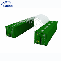 Abri d'entrepôt moderne robuste à structure monopoutre pour conteneur maritime de 20 pieds de large et 40 pieds de long