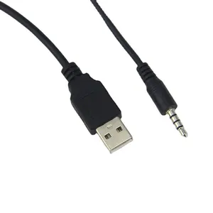 3.5 milímetros 3 pólo Jack para USB Cabo de Áudio AUX Macho para Macho