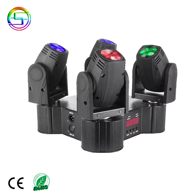 Shangcheng Sharpy 4*10w 4 Heads Led Moving Head RGBW Moving Wash Led Stage Lighting