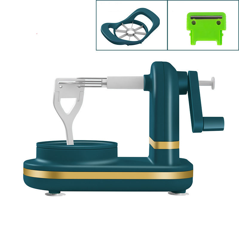 Peeling apple machine dark green+1 replace blade+1cutter