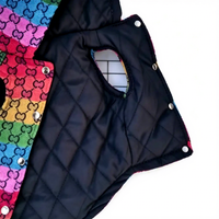 Gilet de luxe en coton pour chien, écologique, couleur unie, avec capuche, manteau d'hiver pour grands chiens, vente en gros, fabricant sur mesure