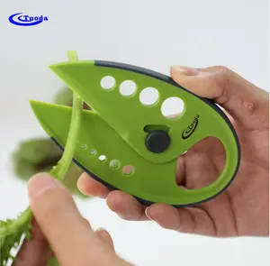 Plastic Herb Scissors Leaves Remover Kale Chard Collard Greens Loose Stem Leaf Herb Stripper
