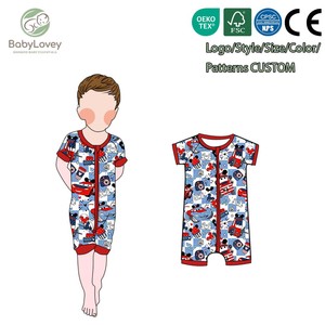 Babylovey Tutina Personalizzata per Neonati 95% Bambù 5% Spandex, Body per Neonati, Pigiama Estivo - Product Image 2