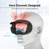 Penutup wajah pengganti antarmuka wajah VR Set untuk Meta/Oculus Quest3 3 in 1 Aksesori VR