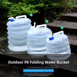 Custom Screen Printed Logo PE <b>Collapsible</b> Bucket Food Grade Outdoor Portable Car Camping Water <b>Storage</b> Tank - Product Image 4