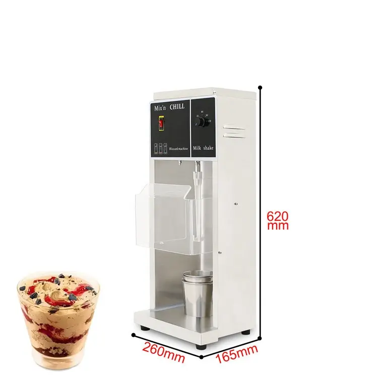 Máquina de Blizzard comercial, mezclador de helados, mezclador de leche con su logotipo, precio más barato