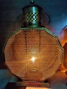 Candelabro Vintage de Metal antiguo, soporte de luz de té, lámpara Hurricane - Product Image 4