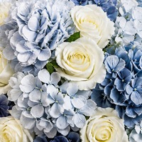 Bunga Sutra Buatan Modern Hydrangea Rose Ball untuk Dekorasi Meja Pernikahan