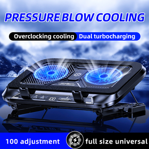 Base de refroidissement pour ordinateur portable avec éclairage d'ambiance coloré, ventilateur RGB 3000 tr/min, idéale pour le gaming - Product Image 1