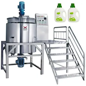 Gmp Standaard Vloeibaar Wasmiddel Maken Machine Cosmetische Lotion Shampoo Vloeibare Zeep Maken Machine Mengtank Mixer