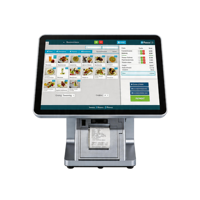 Système de point de vente tout-en-un à double écran avec imprimante 80 mm, système d'exploitation Android/Windows, écran tactile 10 points, garantie 1 an