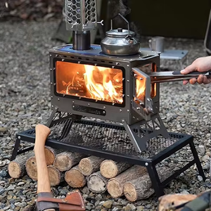 موقد حرق خشب التيتانيوم النقي محمول خفيف للغاية مع حقيبة حمل وصندوق مدخن للتخييم الحديث في الهواء الطلق للشواء - Product Image 1