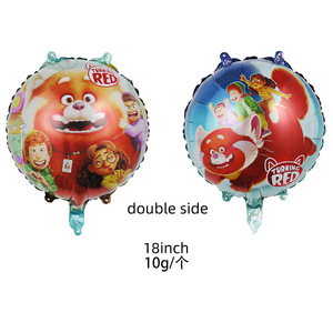 Nuovi Palloncini Rotondi in Foil con Personaggi dei Cartoni Animati per Decorazioni di Feste di Compleanno, Palloncino 'Turning <span class=keywords><strong>Red</strong></span>' - Product Image 2