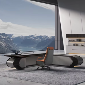 Sang trọng thanh lịch cao cấp văn phòng CEO Bàn đồ nội thất bộ Giám đốc điều hành bằng gỗ bàn ngăn kéo cho văn phòng xây dựng bệnh viện sử dụng - Product Image 3