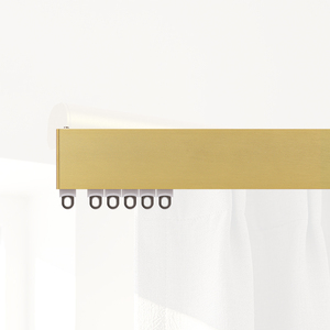 Riel de Cortina Rectangular Moderno KYOK con Soportes de Pared, Diseño Minimalista, Fácil Instalación, Acabado Dorado - Product Image 5