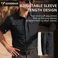 Chemise tactique IDOGEAR IS6 à manches longues, boutonnée, respirante, pour le travail, la randonnée et les voyages