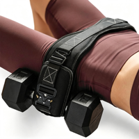 Ceinture de poussée de hanche rembourrée SBR pour fitness, ceinture de musculation réglable pour l'entraînement des fessiers en salle de sport