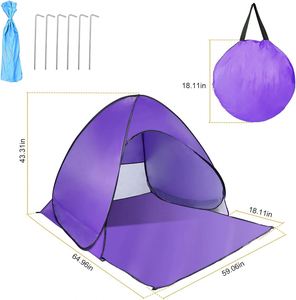 Parasol léger facile à installer, abri solaire, tente de plage pour enfants avec sac de transport - Product Image 2