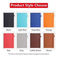 Carnet en cuir PU format A4/A5/A6/A7 avec logo personnalisé, style couverture rigide, pages lignées colorées, design journal/agenda/bloc-notes