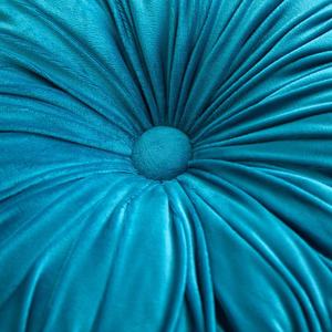 Cojines Decorativos Redondos Europeos al por Mayor, Cojín con Diseño de Rueda Plegada Manualmente, Color Calabaza - Product Image 4