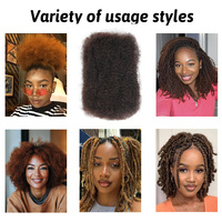 Cheveux vierges brésiliens Gladys, couleur naturelle # 4 # 27 # 30 mèches de cheveux humains afro crépus en vrac pour tresses et extensions de cheveux pour dreadlocks