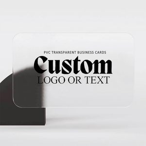 Wholesale Custom Semitransparent PVC Waterproof Business & Gift Cards with High Quality Custom Printing QR Code for Business