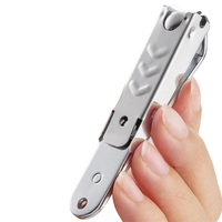 WELLFLYER-Ensemble de 4 coupe-ongles personnalisé en acier inoxydable, kit de manucure et de pédicure avec sac en cuir, MS-1287