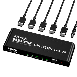 Versatile HDTV <strong>Splitter</strong> 1 in 4 Out for TV 4 Port 4K <strong>Splitter</strong>, <strong>Extended</strong> Display for Laptop &amp; Multi <strong>Monitors</strong> - Product Image 2