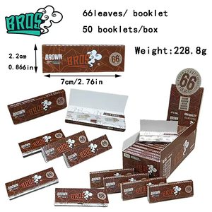 Brown Rolling Papers 70*36mm 66 Leaves Per Booklet High Quality <b>Smoking</b> Accessory - Product Image 3