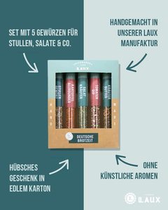 <span class=keywords><strong>Coffret</strong></span> cadeau Laux German Brotzeit, ensemble de 5 épices exquises, accessoires de haute qualité pour salade et grillades, cadeau de Pâques original pour - Product Image 2