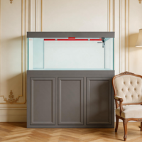 Aquarium Colonne Haute en Verre Ultra Blanc avec Affichage Intelligent, Filtration Supérieure et Éclairage LED