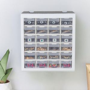 Choice Fun Stackable Food <b>Containers</b> Clear Storage Bins Home Organization Drawer Type Partition Wall Mounted Food Injection - Product Image 2