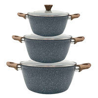 Ensemble de casseroles et poêles à induction de luxe pour cuisine, 11 pièces, fond en acier inoxydable forgé, antiadhésif, casserole en granit noir, écologique