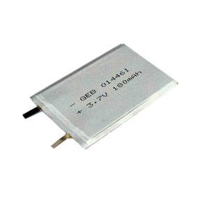 Hot sale, 1mm <strong>3</strong>,7 V ultra thin lithium polymer battery 014461 <strong>3</strong><strong>.</strong> 7v180mah - Product Image 1