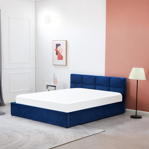 Lit King Size Moderne, Élégant, Simple et Luxueux, Tapissé, de Haute Qualité, Doux, pour Chambre à Coucher Principale, avec Cadre en Bois et Fonction de Rangement - Product Image 2