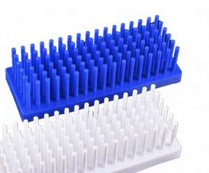 Laboratuvar Ekipmanları Fabrikası Toptan Beyaz ve Mavi Plastik Silindirik Test Tüpü Rafı 66 ve 102 Sütunlu DDP Hizmeti - Product Image 4