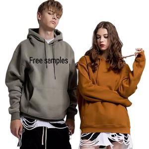 Sweat à capuche noir avec logo personnalisé Pull à capuche oversize en cachemire pour hommes européens - Product Image 1